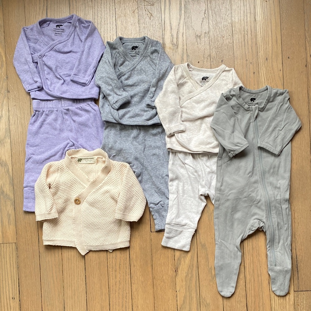 Monica + Andy Newborn Set (excludes cardigan)